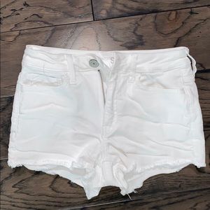 white jean shorts
